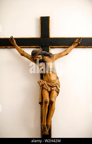Santa Maria dell'Annunziata Kirche, Modica, Sizilien (Italien). Kruzifix. Stockfoto