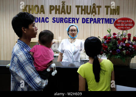Tam Duc Krankenhaus. Kind Leiden der Herzkrankheit. Ho Chi Minh City. Vietnam. Stockfoto