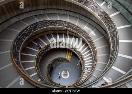 Bramante Treppe im Vatikan Museen in der Vatikanstadt Stockfoto