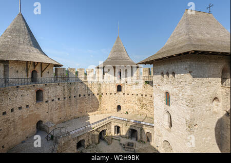 Der Innenraum der mittelalterlichen Festung in Soroca, Republik Moldau Stockfoto