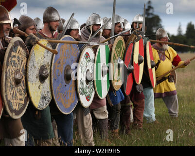 Viking shield Wall Stockfoto