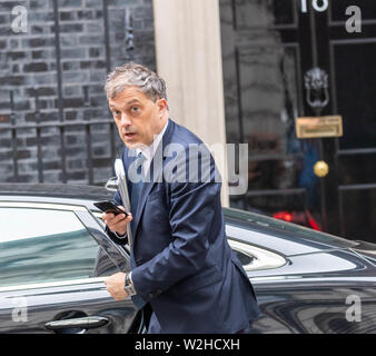 London, Großbritannien. 9. Juli 2019, Julian Smith, Chief Whip kommt an einer Kabinettssitzung am 10 Downing Street, London Credit Ian Davidson/Alamy leben Nachrichten Stockfoto