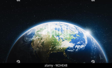 Vereinigten Staaten von Amerika aus dem Weltraum Stockfoto