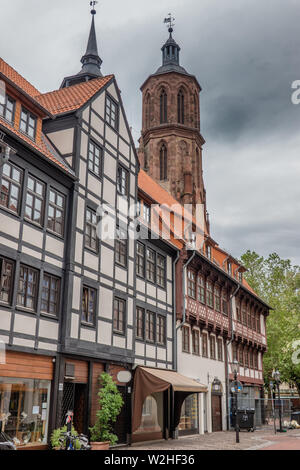 Fachwerkhäuser in der Innenstadt von Göttingen, Deutschland Stockfoto