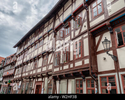 Fachwerkhäuser in der Innenstadt von Göttingen, Deutschland Stockfoto