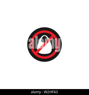 Plastikbeutel gekreuzt. stoppen Sie, Einweg PET-Paket. Speichern Sie die Erde, Umwelt Konzept. Verboten, Polyäthylen, Zellophan Pakete. Vektor krank Stock Vektor