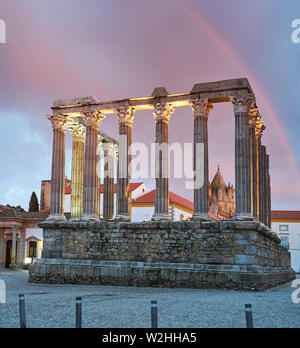 Römische Tempel der Diana in Evora, Portugal Stockfoto