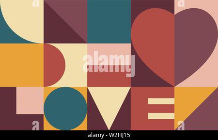 Herz und Liebe Design. Valentines Tag Karte. Zusammenfassung Hintergrund Tapete Vektor Stock Vektor