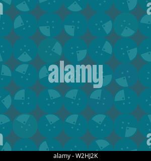 Einfache teal Geometrische nahtlose Vektor Muster Stock Vektor