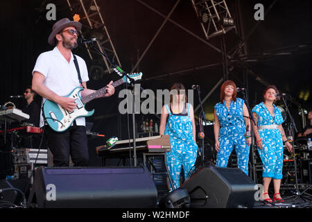 Gaz Coombes durchführen am Cornbury Music Festival. Juli 5, 2019 Stockfoto