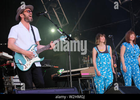 Gaz Coombes durchführen am Cornbury Music Festival. Juli 5, 2019 Stockfoto