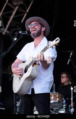 Gaz Coombes durchführen am Cornbury Music Festival. Juli 5, 2019 Stockfoto