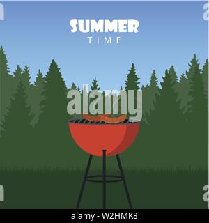 Sommer Grillen in der Natur Vektor-illustration EPS 10. Stock Vektor