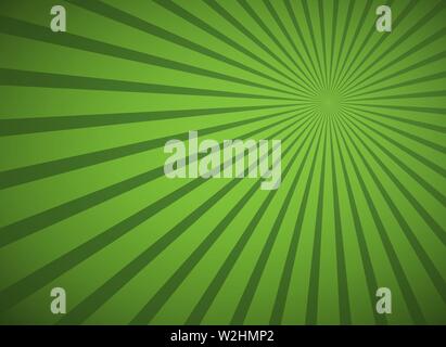 Grüne abstract Vector Illustration Hintergrund mit radiale Linie Strahlen Stock Vektor
