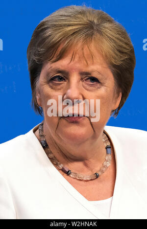 Angela Merkel - * 17.05.1954: Deutsche Politikerin der Christlich Demokratischen Union und der Bundeskanzler der Bundesrepublik Deutschland. Stockfoto