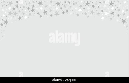 Funkelnde Sterne Hintergrund Grenze, Konfetti Sternschnuppen für Ihr Design mit der leere Raum. Vector Illustration. Stock Vektor
