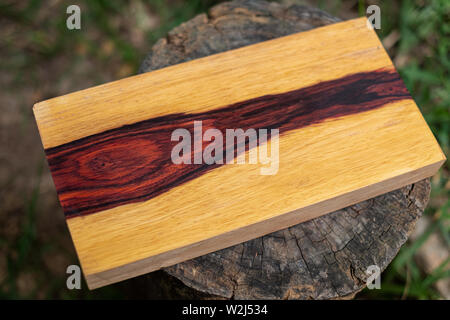 Natur Burma Palisander Edelholz Stockfoto