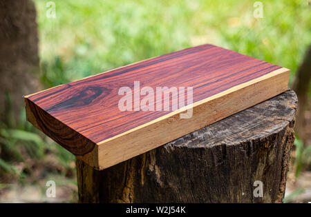 Natur Burma Palisander Edelholz Stockfoto