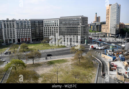 Berlin, Deutschland. 24 Apr, 2019. Blick auf eine Baustelle zum Potsdamer Platz. Quelle: Britta Pedersen/dpa-Zentralbild/ZB/dpa/Alamy leben Nachrichten Stockfoto