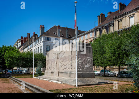 Kriegerdenkmal in Chalon Sur Saone, Burgund, Frankreich am 3. Juli 2019 Stockfoto