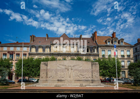Kriegerdenkmal in Chalon Sur Saone, Burgund, Frankreich am 3. Juli 2019 Stockfoto