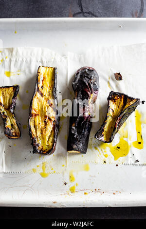 Gebratene Aubergine oder Eierfrucht Stockfoto