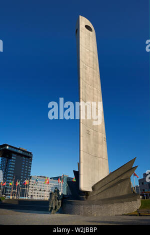 Rotterdam Zuid Holland/Niederlande - August 08, 2013: Der Bogen Denkmal zur Erinnerung an die Mitglieder der niederländischen Merchant Marine während des Zweiten Weltkrieges an der b getötet Stockfoto