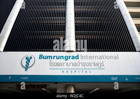 Bangkok, Thailand - 17. Januar 2019: Bumrungrad International Hospital Stockfoto