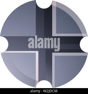 Kreuz schraube schraube Symbol. Cartoon von Kreuz schraube schraube Vektor Symbol für Web Design auf weißem Hintergrund Stock Vektor