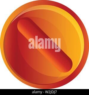 Line bronze Sechskantschraube Symbol. Cartoon von Line bronze Sechskantschraube vektor Symbol für Web Design auf weißem Hintergrund Stock Vektor