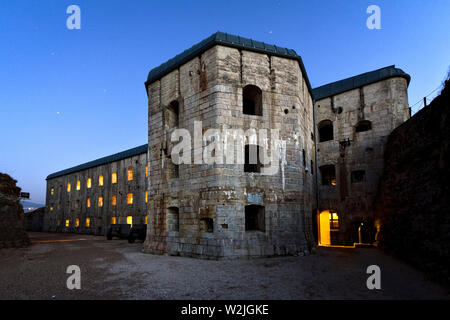 Fort Belvedere Gschwent in Lavarone. Cimbra Alp, Trient Provinz Trentino Alto-Adige, Italien, Europa. Die Festung ist ein Museum des Großen Krieges. Stockfoto