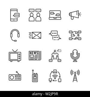 Communication Device Icon Set. Vector Illustration Stock Vektor