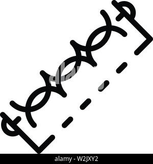 Induktive spule Bezeichnung Symbol, outline Style Stock Vektor