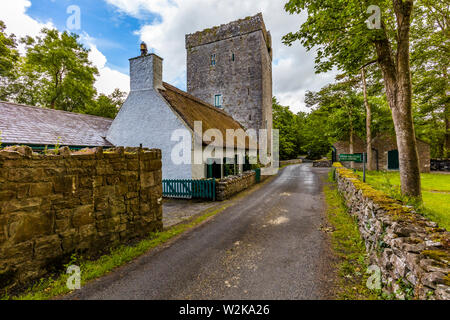 Thoor Ballylee Schloss oder Yeats Turm gebaut 15. oder 16. Jahrhundert in der Dichter William Butler Yeats in der Stadt gelebt, wenn gort County Galway Irland Stockfoto