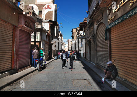 Kairo, Ägypten - 05 Mar 2017. Alte Straße von arabish Kairo, Ägypten Stockfoto