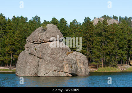 Big Rock in Sylvan Lake, Custer State Park, South Dakota, USA Stockfoto