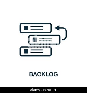 Symbol für Rückstandsvektor. Kreatives Zeichen aus der agilen Icons Kollektion. Symbol für gefüllten flachen Rückstand für Computer und mobile Geräte Stock Vektor