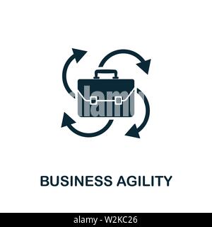 Symbol für das Vektorsymbol „Business Agility“. Kreatives Zeichen aus der agilen Icons Kollektion. Gefülltes flaches Symbol für geschäftliche Agilität für Computer und Mobilgeräte Stock Vektor