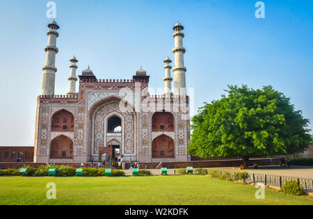 Altes und wunderschönes rotes Fort in agra Indien Stockfoto