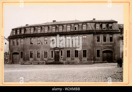 Europa, Deutschland, Thüringen, Weimar, Goethe-Haus, herausgegeben vom Verlag Römmler & Jonas, K.S. Hof-Photogr. , Dresden, 1892. / Europa, Deutsch Stockfoto