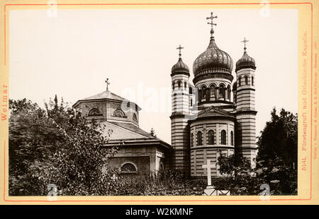 Europa, Deutschland, Thüringen, Weimar, griechischen Fürstengruft und Russisch-Orthodoxe Kapelle (Grabkapelle), herausgegeben vom Verlag Römmler & J Stockfoto