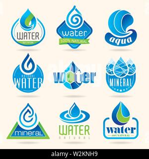 Wasser Icon Set Stock Vektor