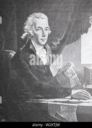 Porträt von William Pitt der Jüngere (1759 - 1806). Stockfoto