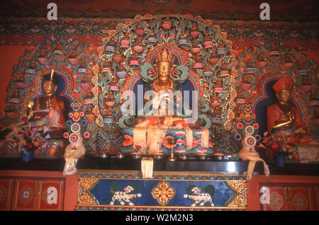 Lord Buddha auf Ändern, in ein Kloster, in Sikkim, Indien. Stockfoto