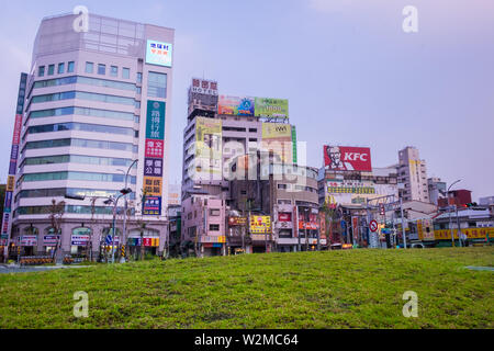 Taichung, Taiwan - 5 May 2019: der alte Bahnhof Taichung. Diese Station ist eine der reisen Lage in einem der belebtesten Städte in Taiwan Stockfoto