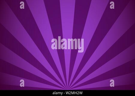 Violett radiale Strahlen abstrakte Linien Hintergrund Vektor Illustration glücklich retro Party-Hintergrund Stock Vektor
