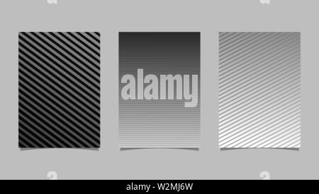 Geometrische gradient Stripe flyer Vorlage festlegen - Abstrakt vector Schreibwaren Stock Vektor
