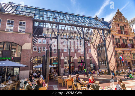 Schöne Gebäude in Groningen Stockfoto