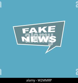 Gefälschte Meldung in der Sprechblase. Vektor Stock Vektor