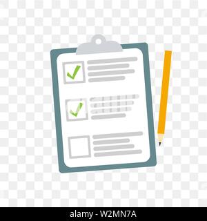 Planung clipboardicon Häkchen. Vector EPS 10. Stock Vektor